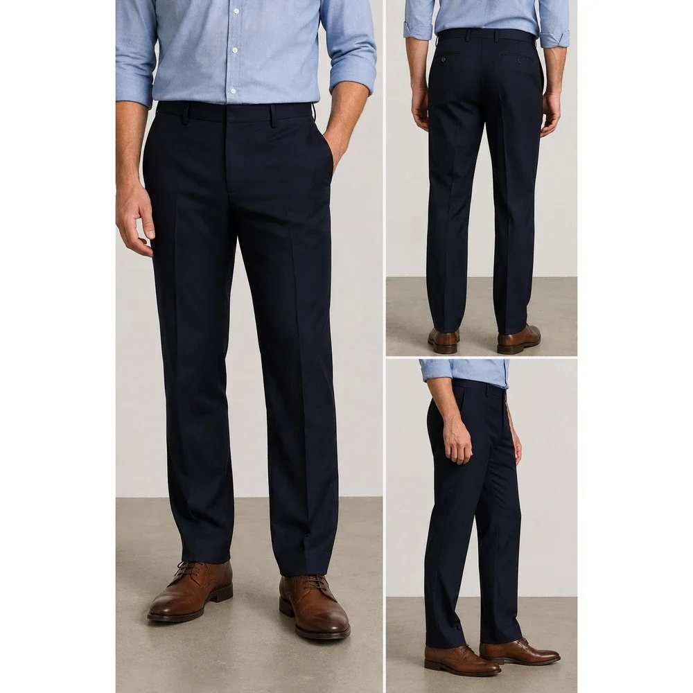 Bonobos Mens 31x31 Navy Blue 100% Wool Dress Pants Standard Fit 14597